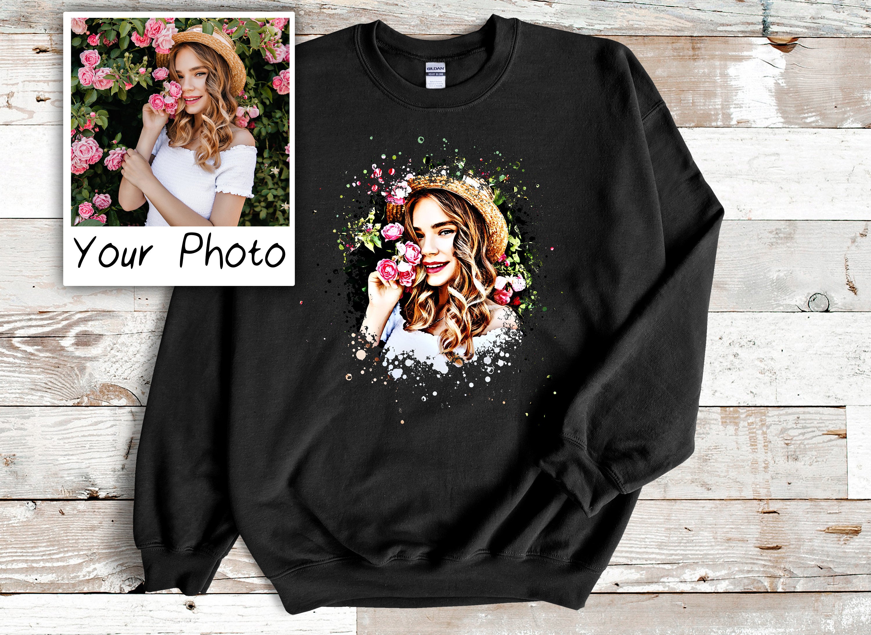 Custom Photo Sweatshirt, Custom Sweatshirt, Crewneck Sweatshirt, Custom Face Sweatshirt