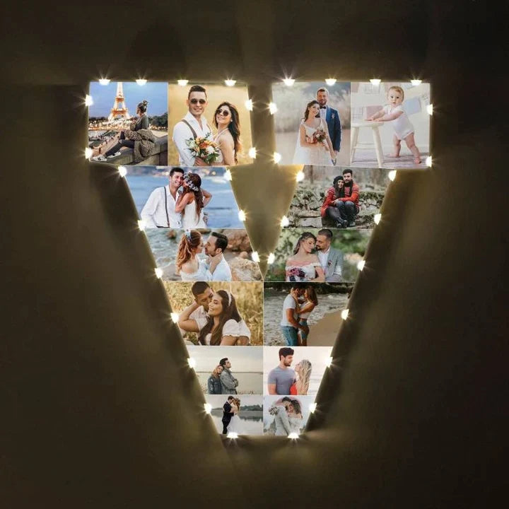 ✨Personalized Letter Photo Collage Lamp Letter Z