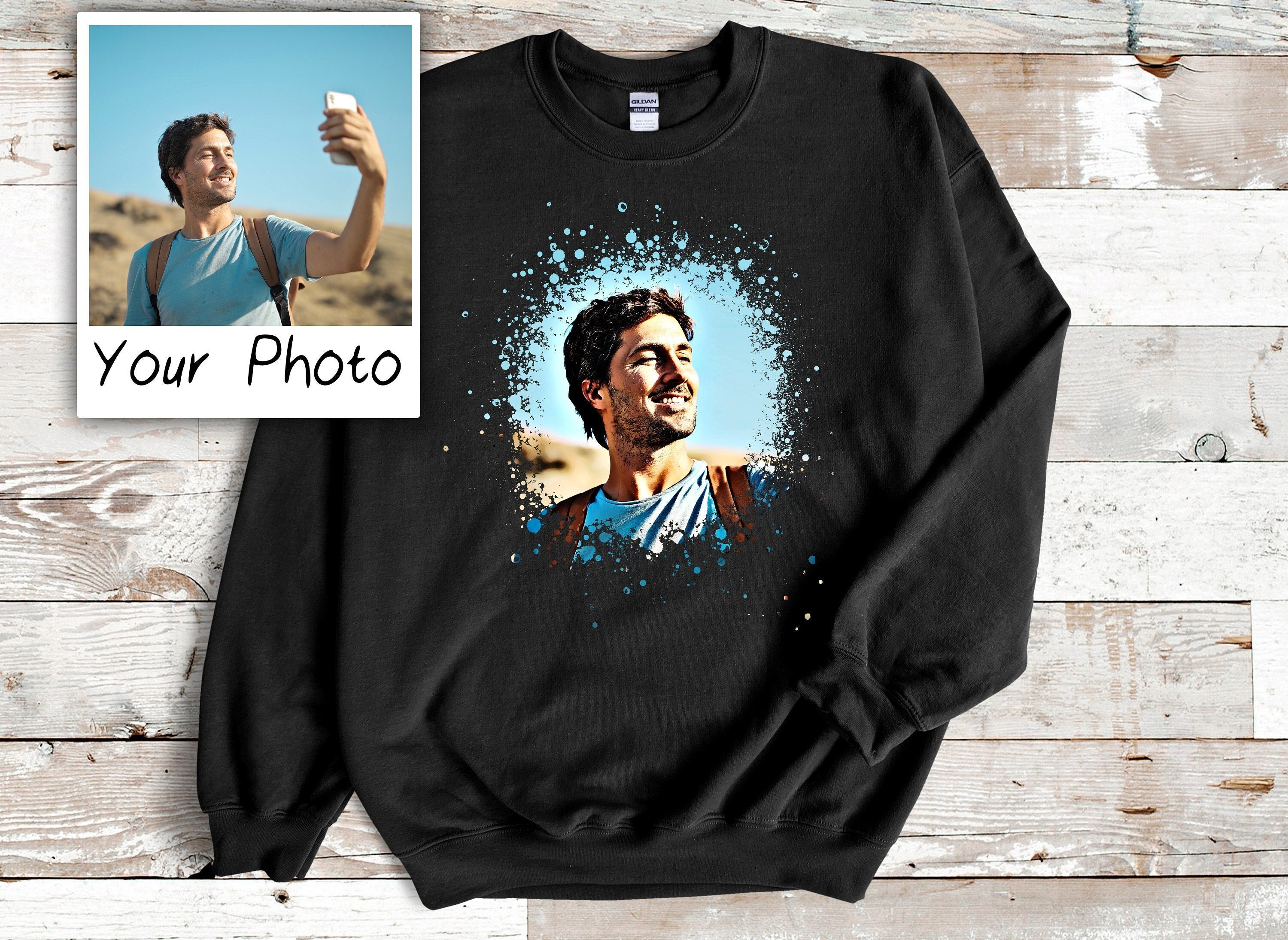 Custom Photo Sweatshirt, Custom Sweatshirt, Crewneck Sweatshirt, Custom Face Sweatshirt