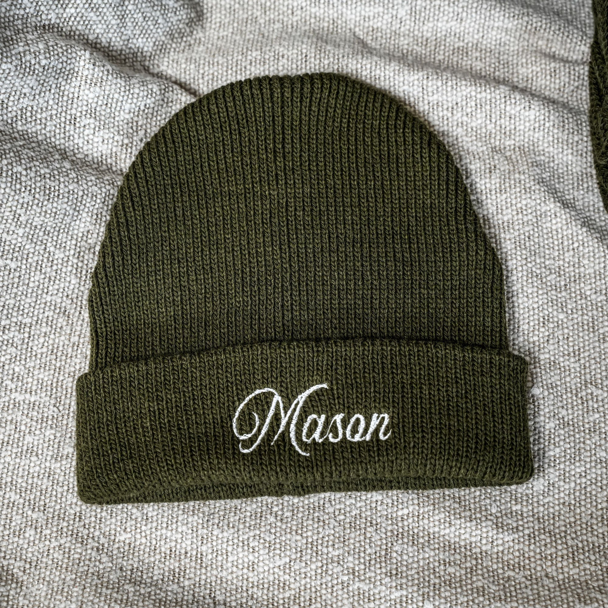 Personalized Baby Embroidered Beanie Sweater Set, Custom Baby Name Beanie, Baby Shower Gift, First Christmas Baby Gift Set, Newborn Gift, Pregnancy Gift