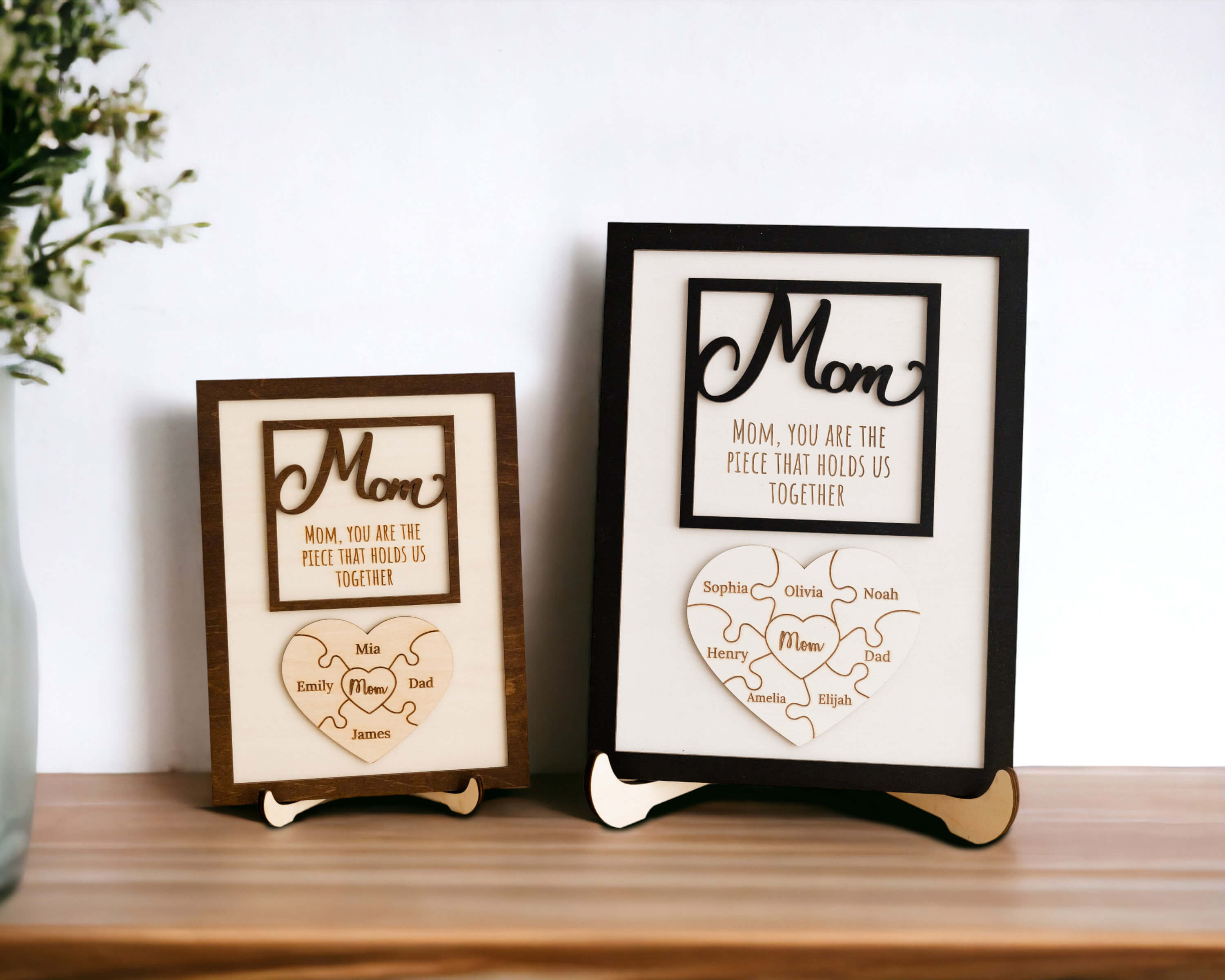 Mom Puzzle Sign, Personalized Gift, Gift For Mom, Family Puzzle Sign