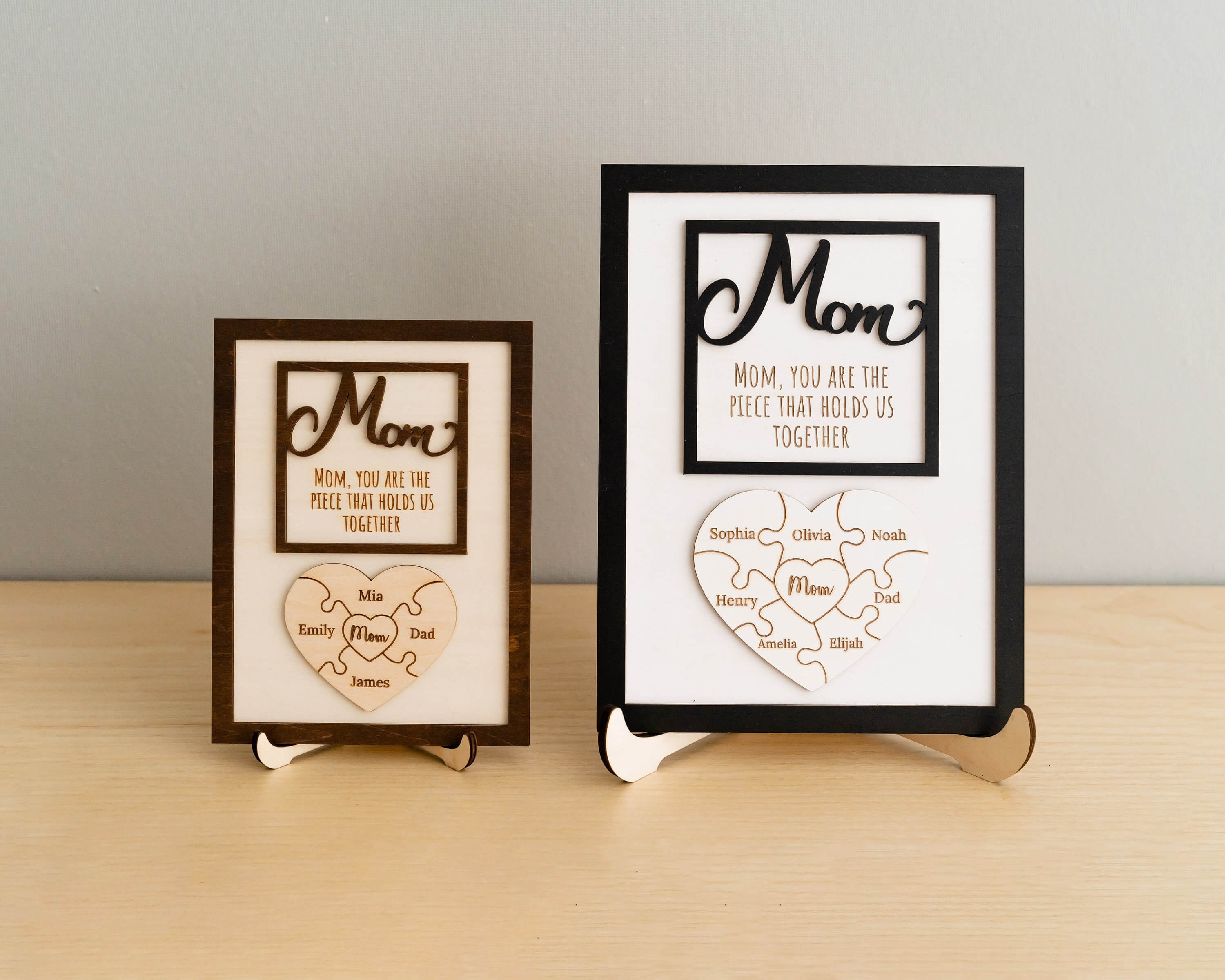Mom Puzzle Sign, Personalized Gift, Gift For Mom, Family Puzzle Sign