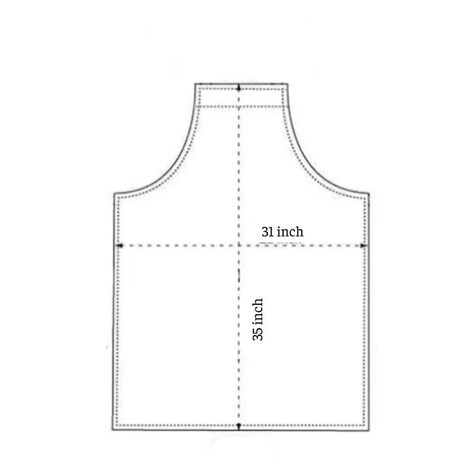 Personalized Hand-Embroidered Linen Cotton Flower Apron For Women
