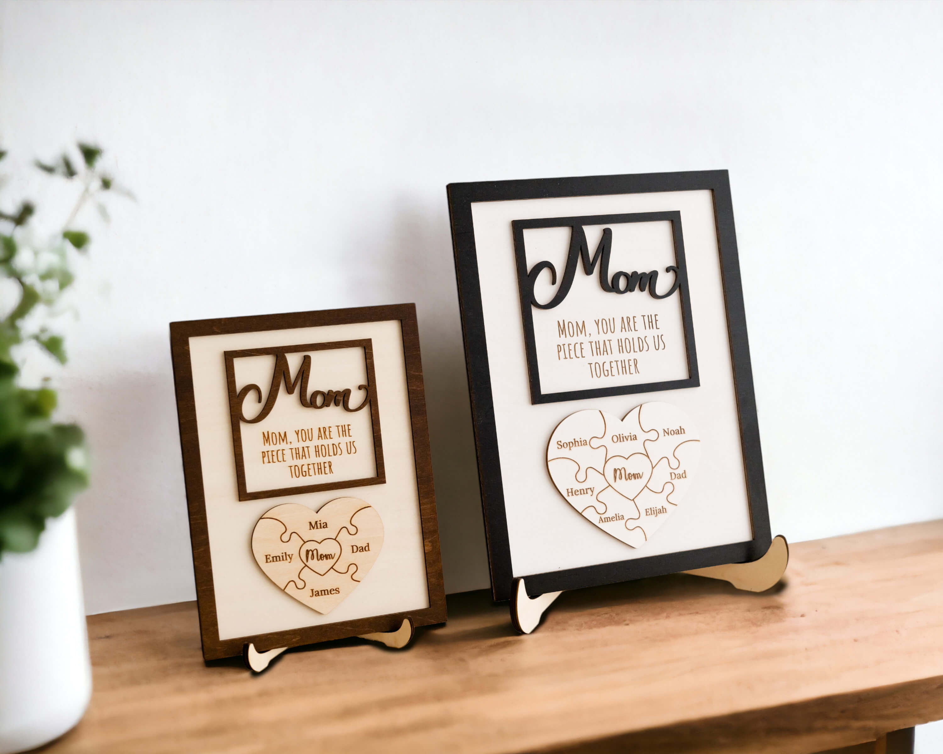 Mom Puzzle Sign, Personalized Gift, Gift For Mom, Family Puzzle Sign
