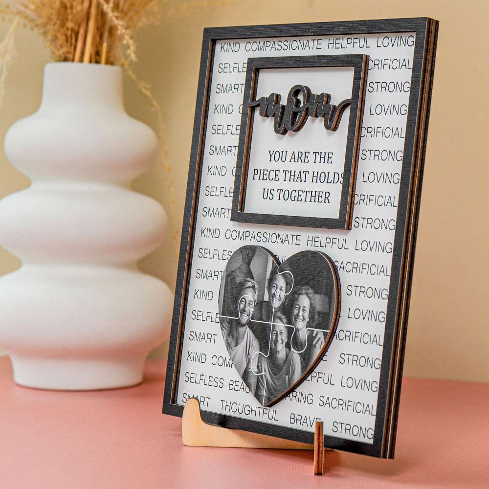 Custom Photo Wood Sign Piece That Holds Us Together Mother's Day Gift