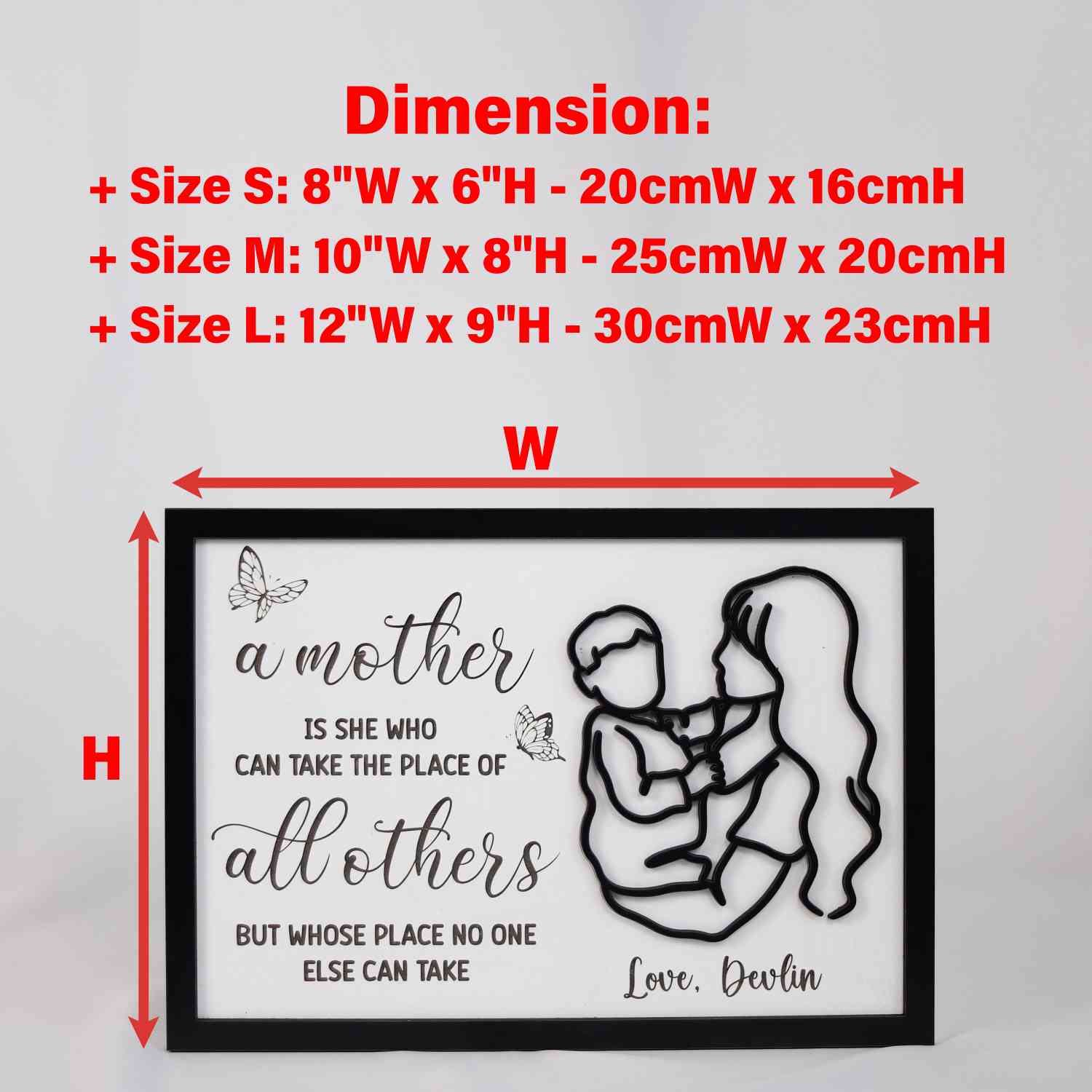Personalized Mothers Day Wood Sign, Mom Desk Decor, Mom Wooden Stand,Mom Plaque