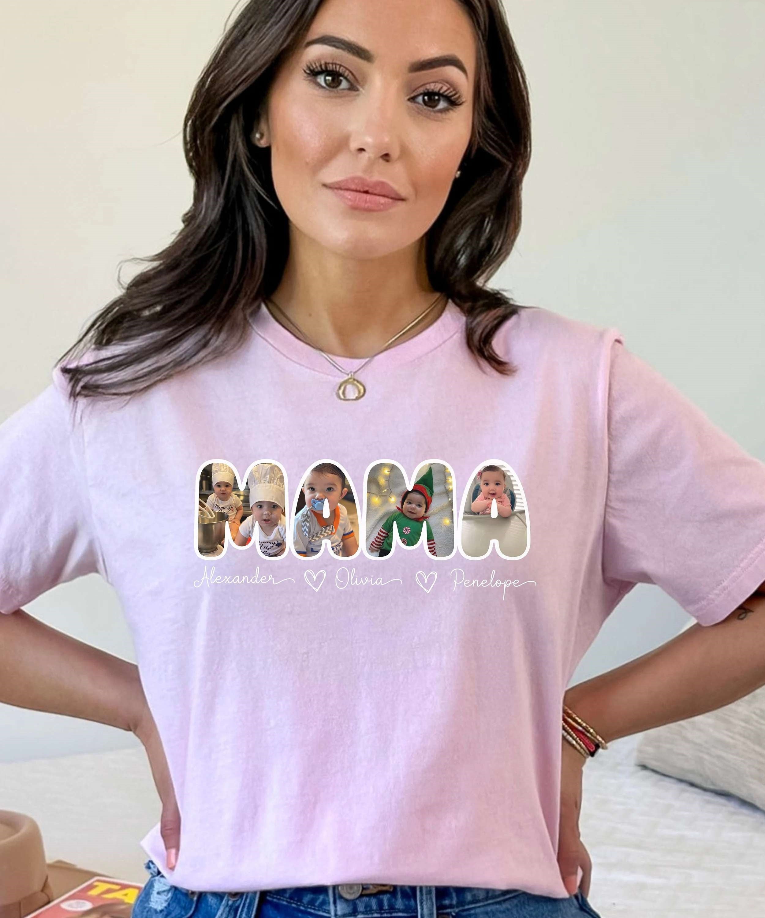 Personalized Photo Mama Shirt, Personalized Gift for Mom, Mother'd Day Gift