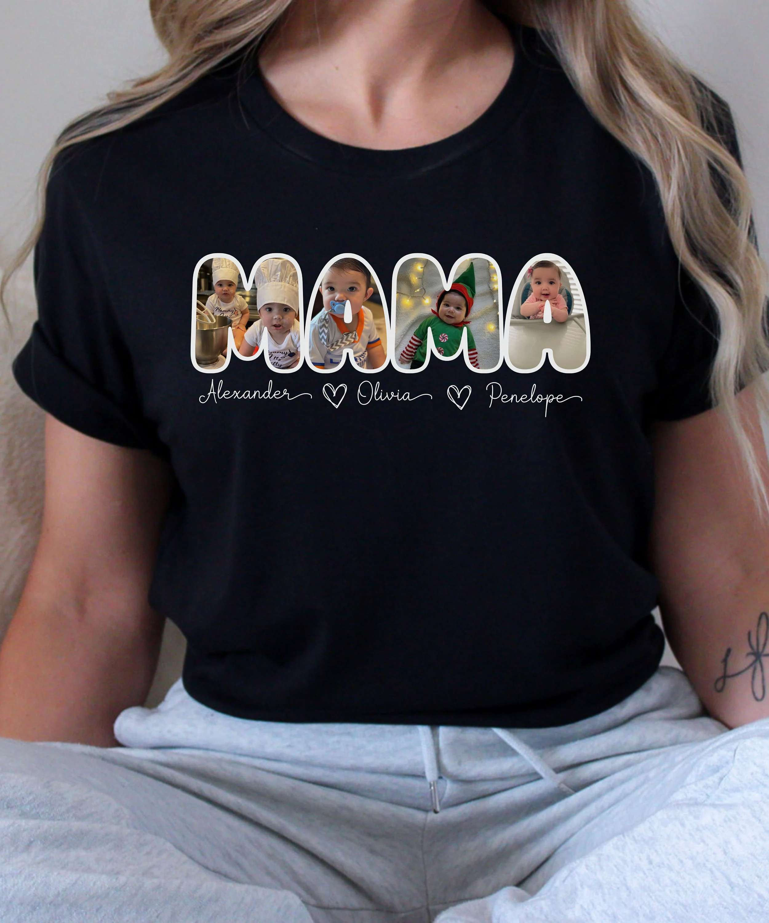Personalized Photo Mama Shirt, Personalized Gift for Mom, Mother'd Day Gift