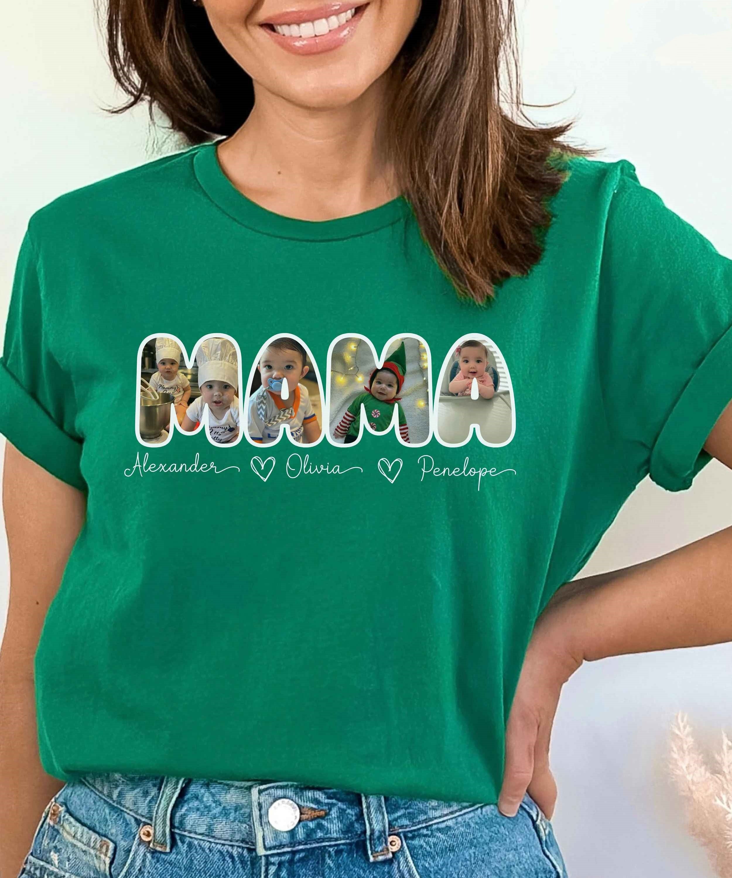 Personalized Photo Mama Shirt, Personalized Gift for Mom, Mother'd Day Gift