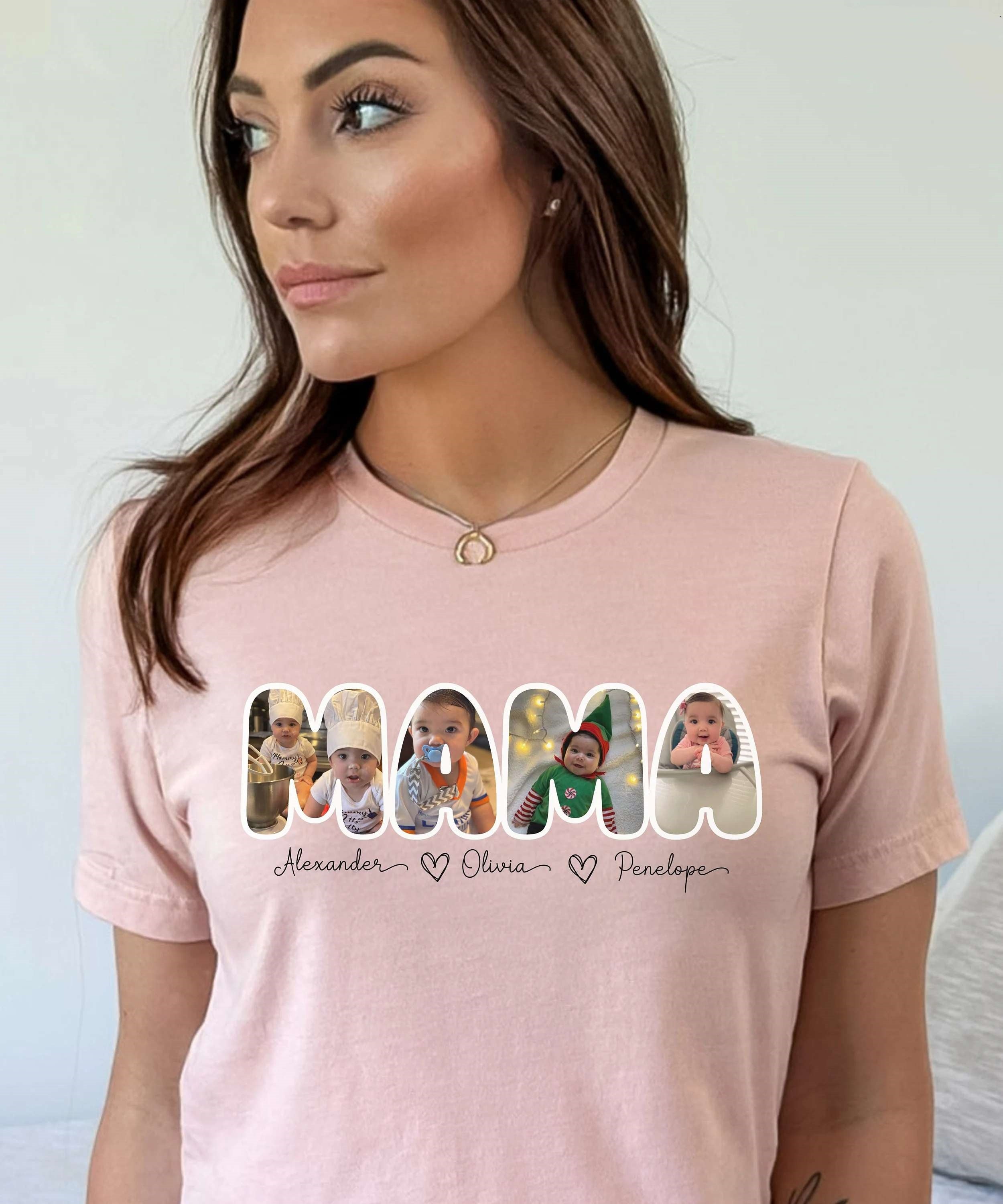 Personalized Photo Mama Shirt, Personalized Gift for Mom, Mother'd Day Gift