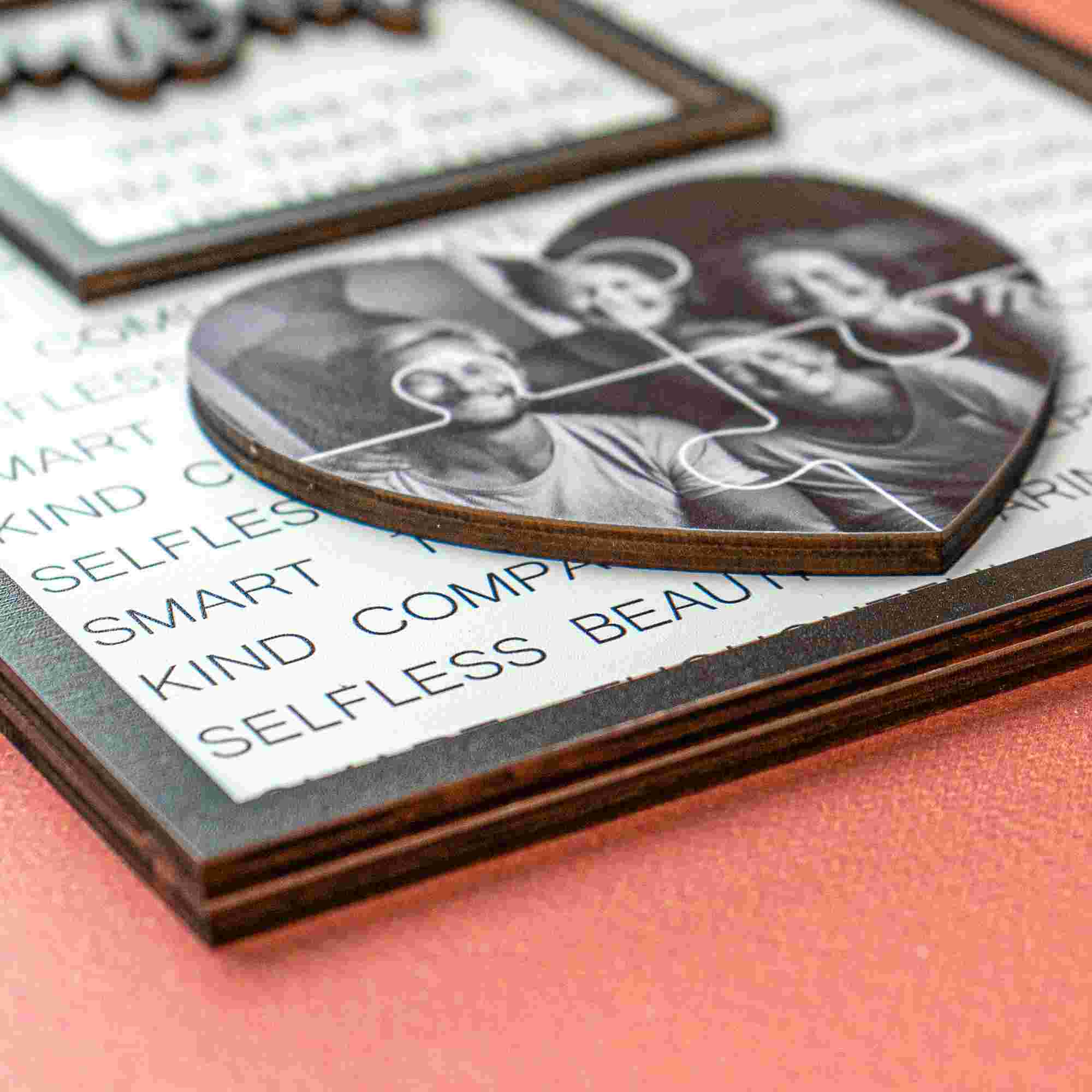 Custom Photo Wood Sign Piece That Holds Us Together Mother's Day Gift