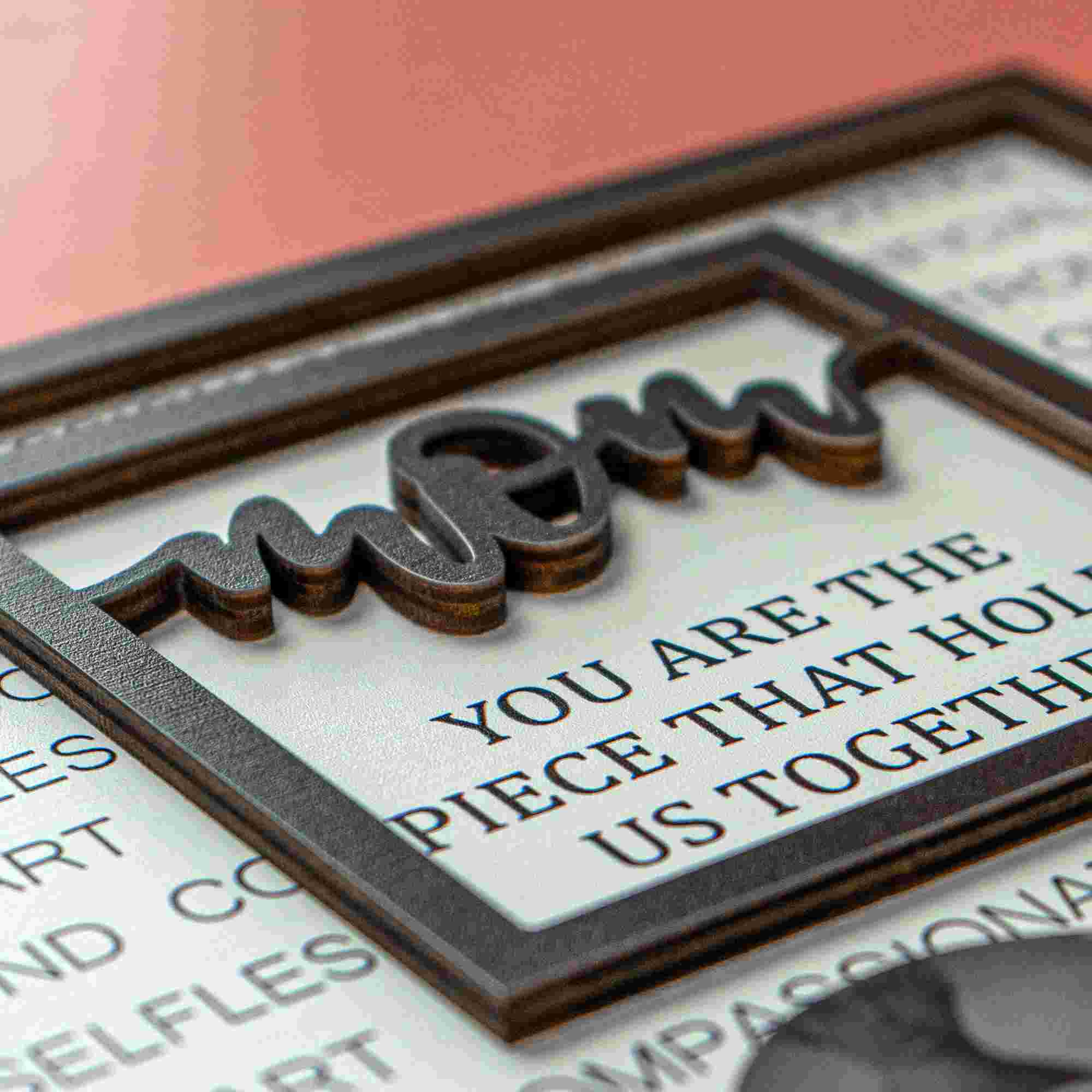 Custom Photo Wood Sign Piece That Holds Us Together Mother's Day Gift