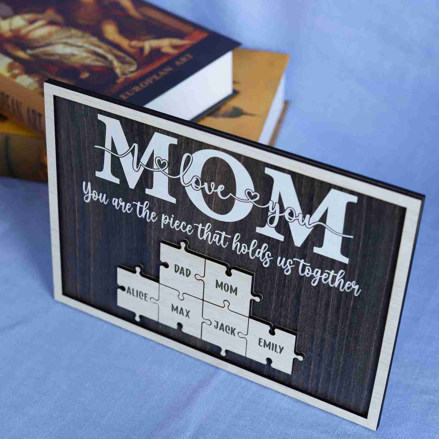 Personalized Mom Puzzle Frame, Puzzle Name Sign, Mom Gifts from Daughter Son
