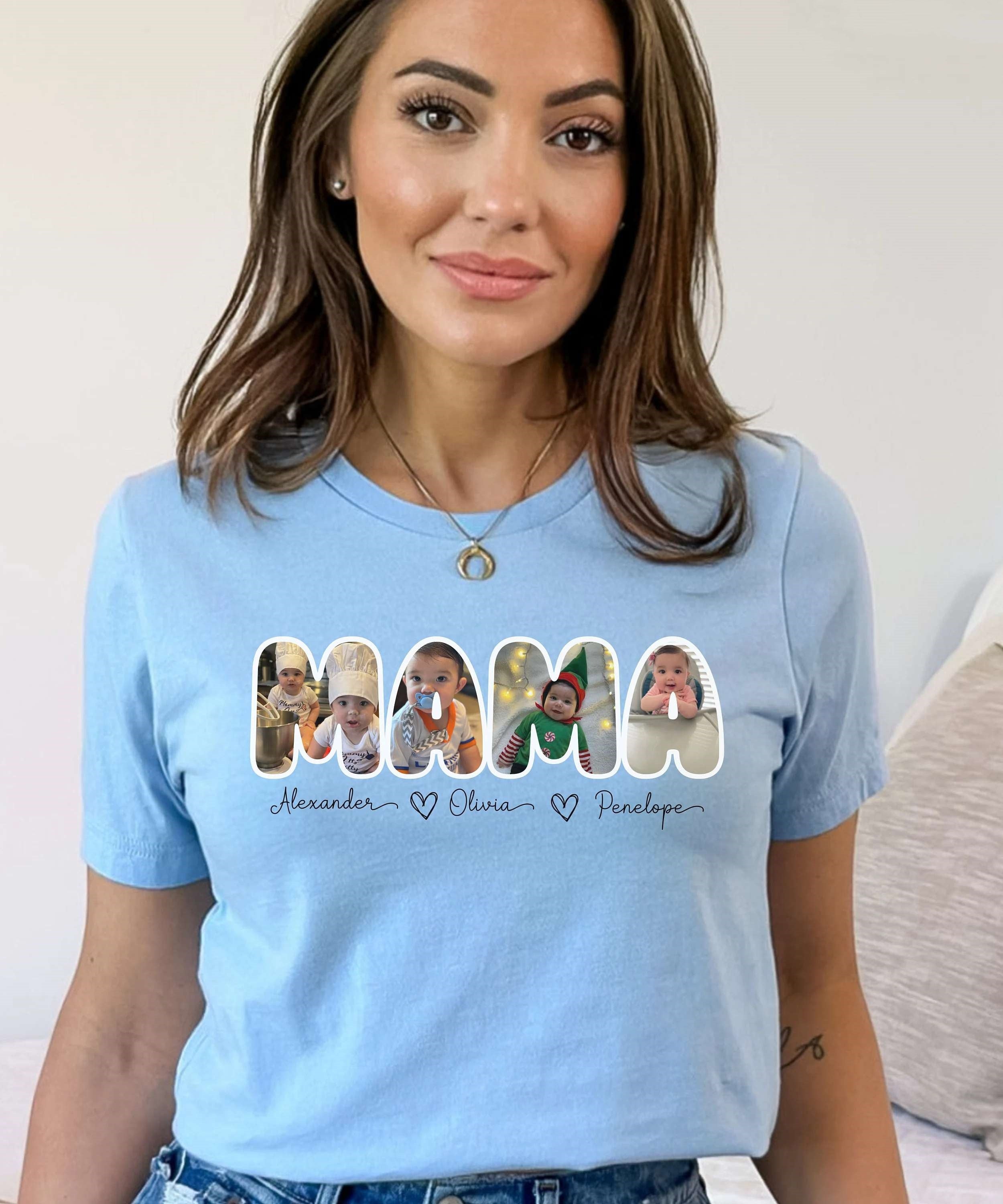 Personalized Photo Mama Shirt, Personalized Gift for Mom, Mother'd Day Gift