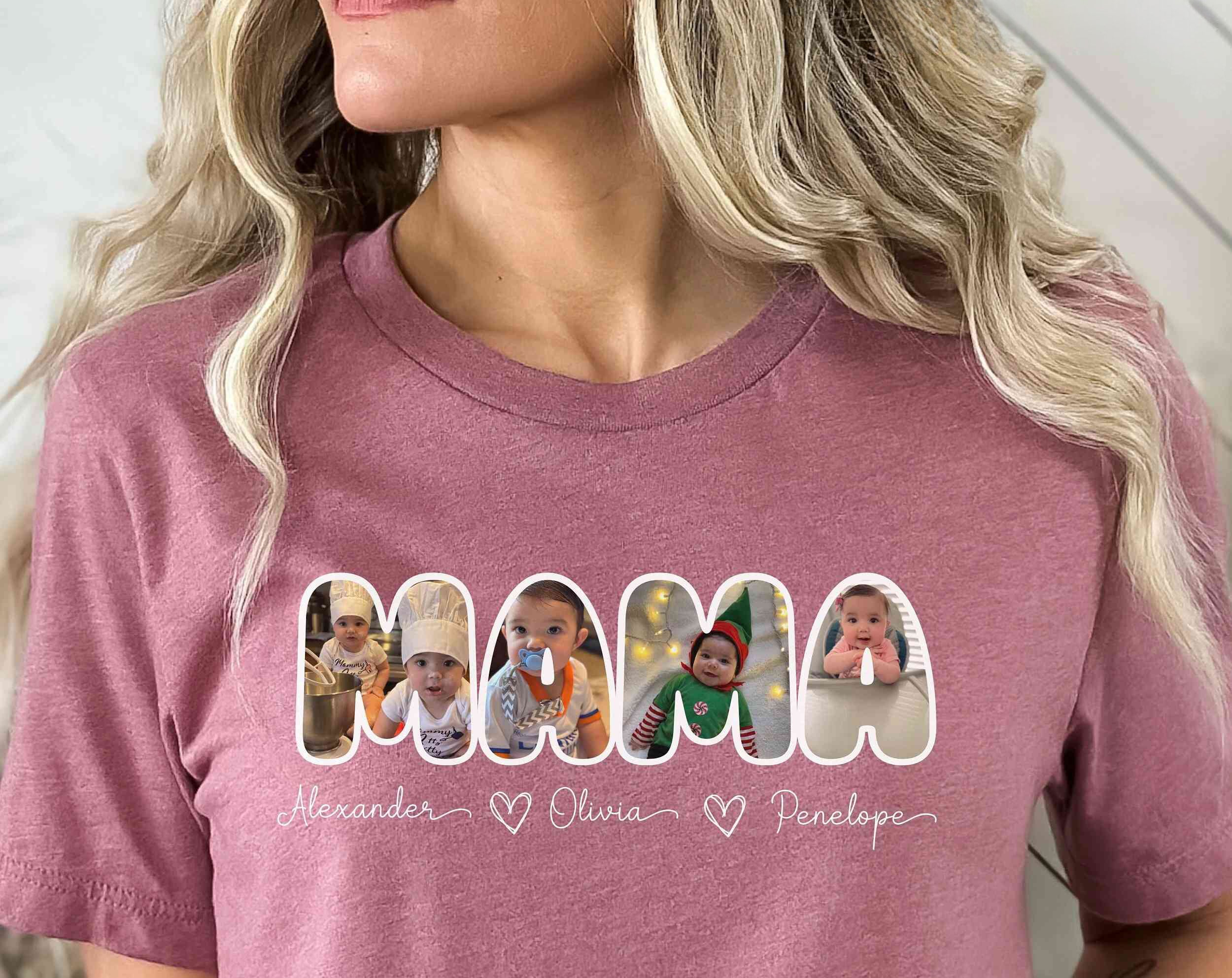 Personalized Photo Mama Shirt, Personalized Gift for Mom, Mother'd Day Gift