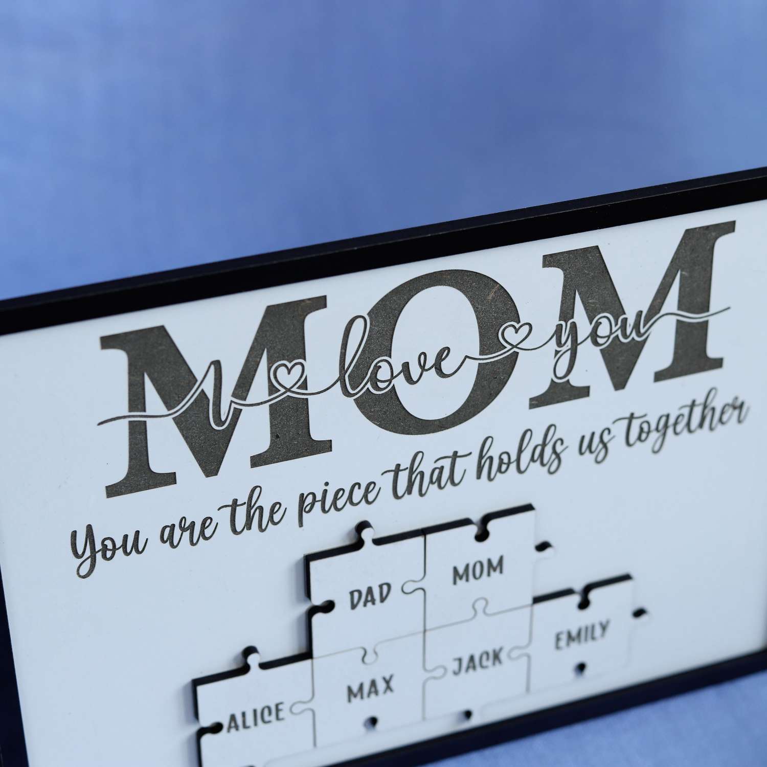 Personalized Mom Puzzle Frame, Puzzle Name Sign, Mom Gifts from Daughter Son