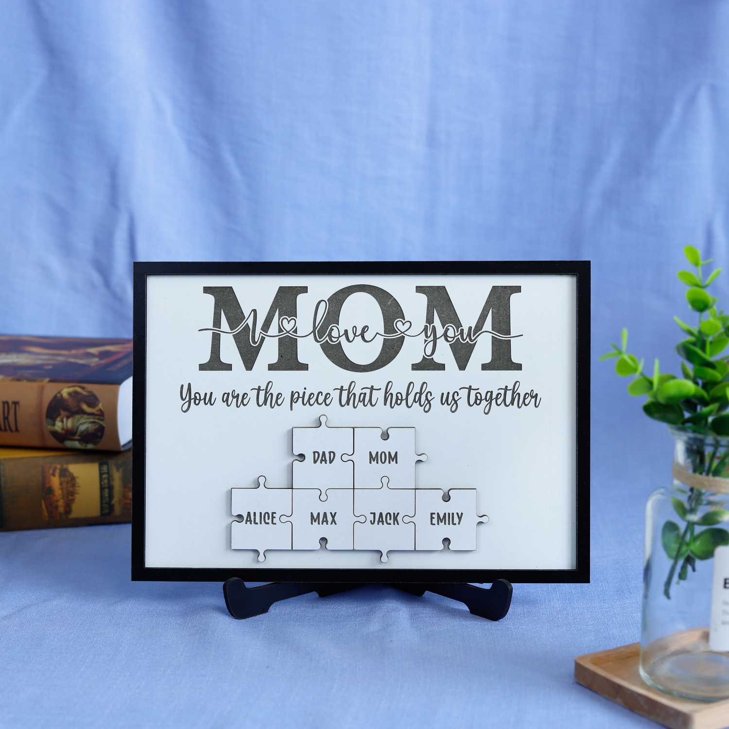 Personalized Mom Puzzle Frame, Puzzle Name Sign, Mom Gifts from Daughter Son