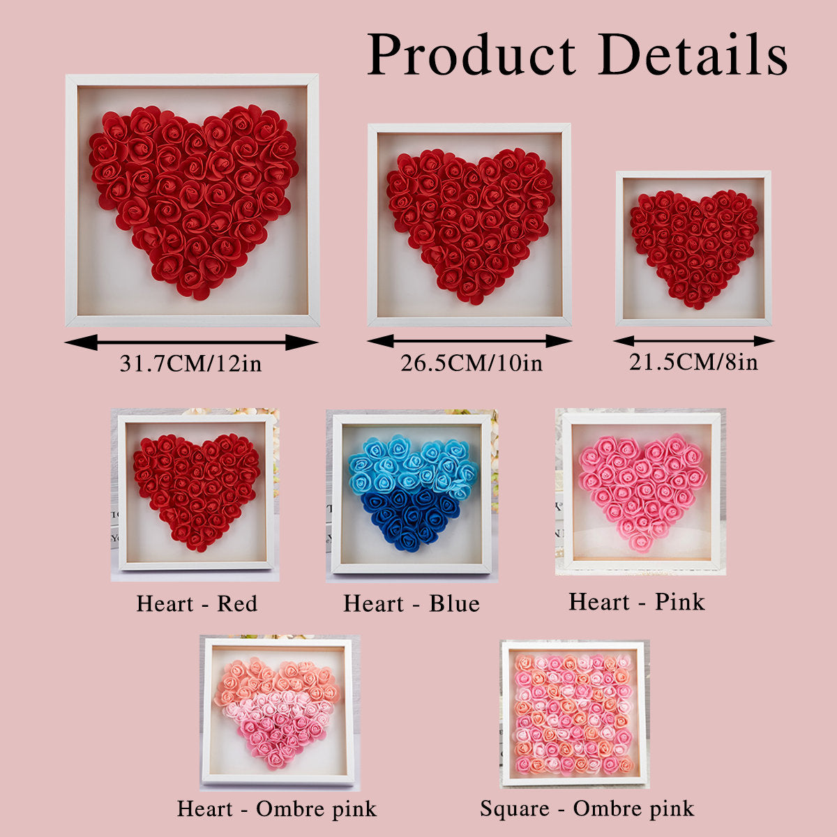 Personalized for Mom Flower Shadow Box, Personalized Mom Flower Shadow Box,Mother's Day Gift