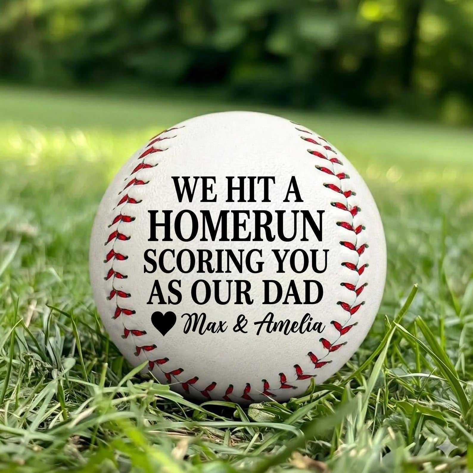 Photo Baseball Gift for Dad | Custom Personalized Best Dad Ever Keepsake, Father’s Day Gift