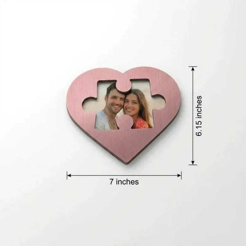 Personalized Puzzle Heart Name Sign — Custom Wooden Keepsake & Gift