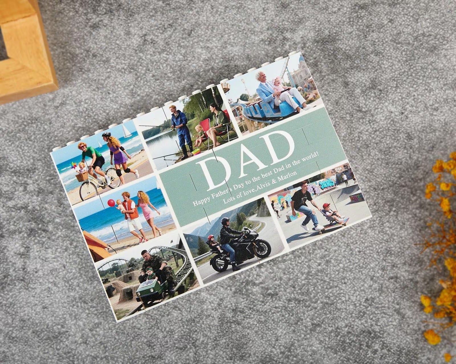 Personalized Photo Puzzle Blocks for Daddy | Custom Father's Day Gift, Family Memory Wall Art, DIY Building Set