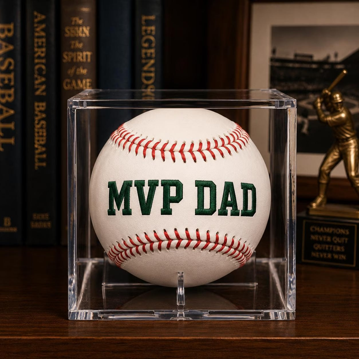 Personalized Embroidered Baseball & Softball | Memorial Keepsake Father's Day Gift for Dad from Kids