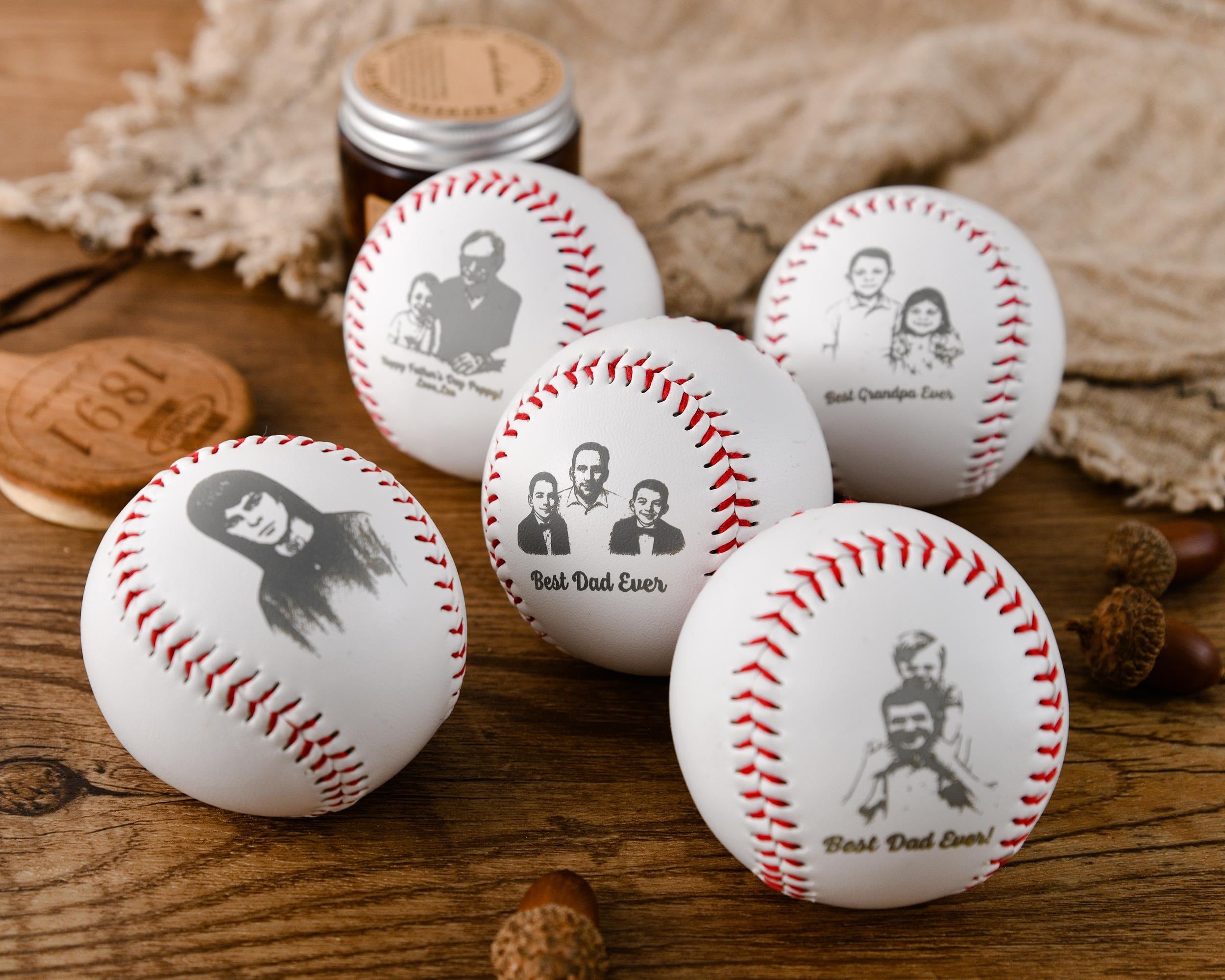 Personalized Baseball Gift for Dad - Custom Photo Engraved Photo Best Dad Ever, Heartfelt Father's Day Gift