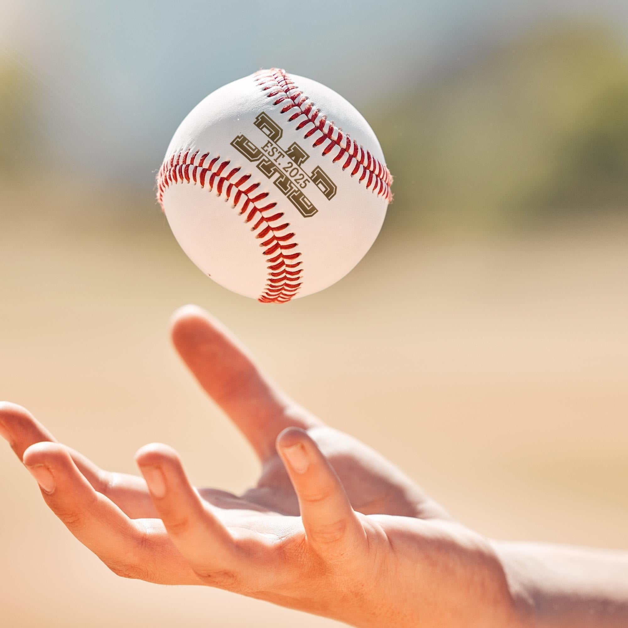 Custom "Dad Est. Year" Laser Engraved Baseball | Father's Day Gift for New Dad & Baseball Coach