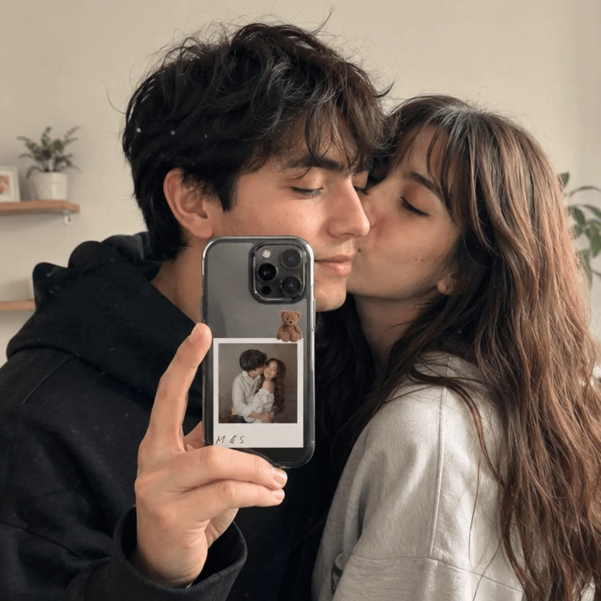 Custom Couple Photo Phone Case – 8 Romantic Designs, Personalized Boyfriend Girlfriend Gift, Fits All Smartphone Models
