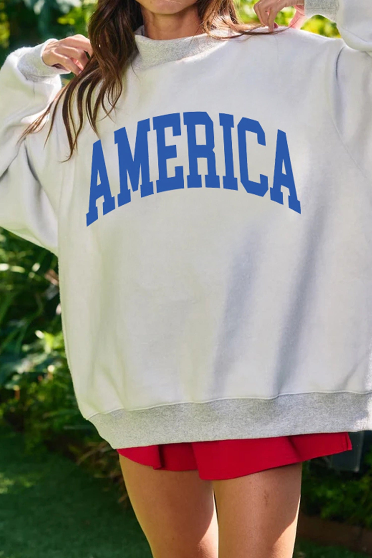 Personalized Reversible Sweatshirt Graphic Mock Neck Customizable Text