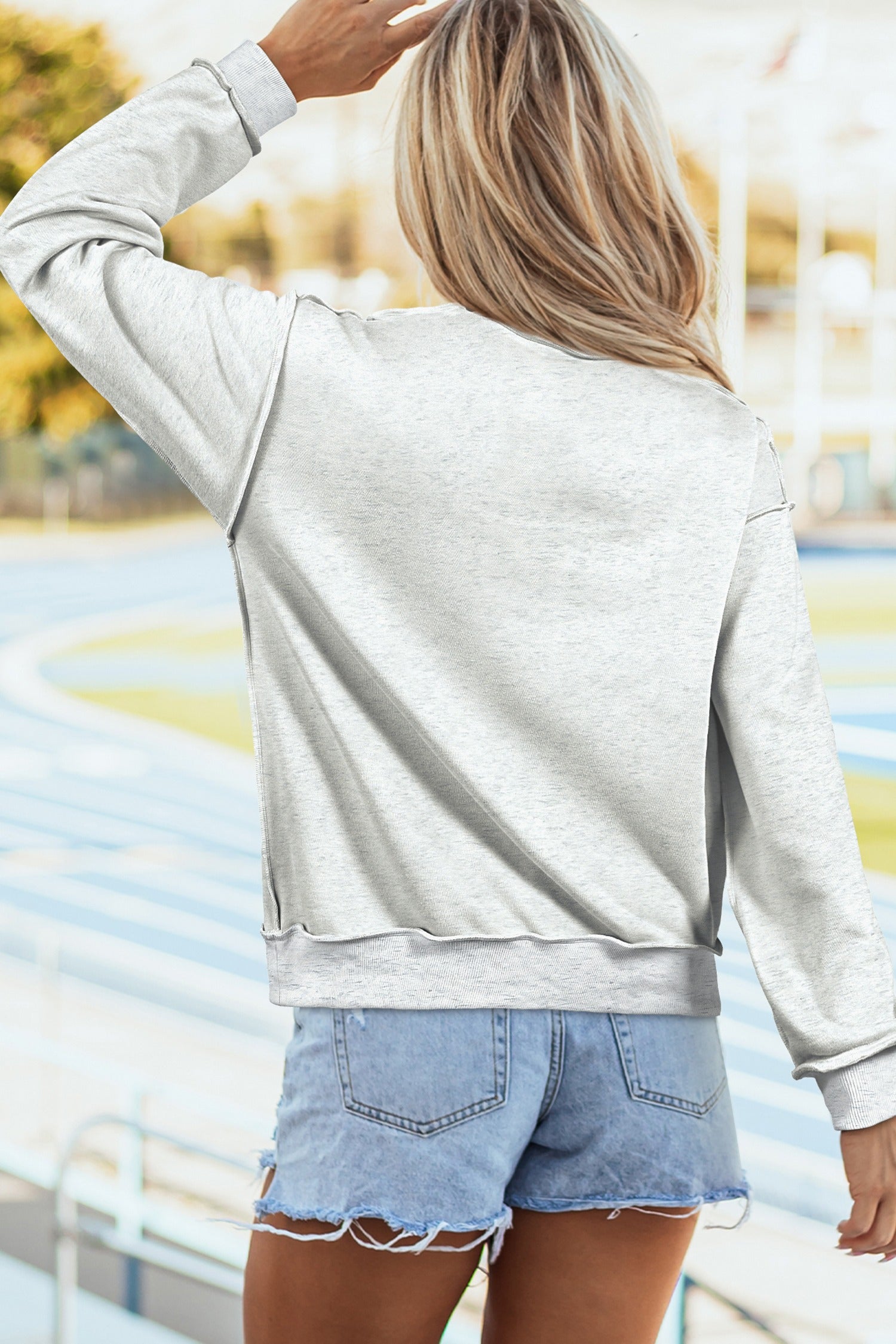 Personalized Reversible Sweatshirt Graphic Mock Neck Customizable Text