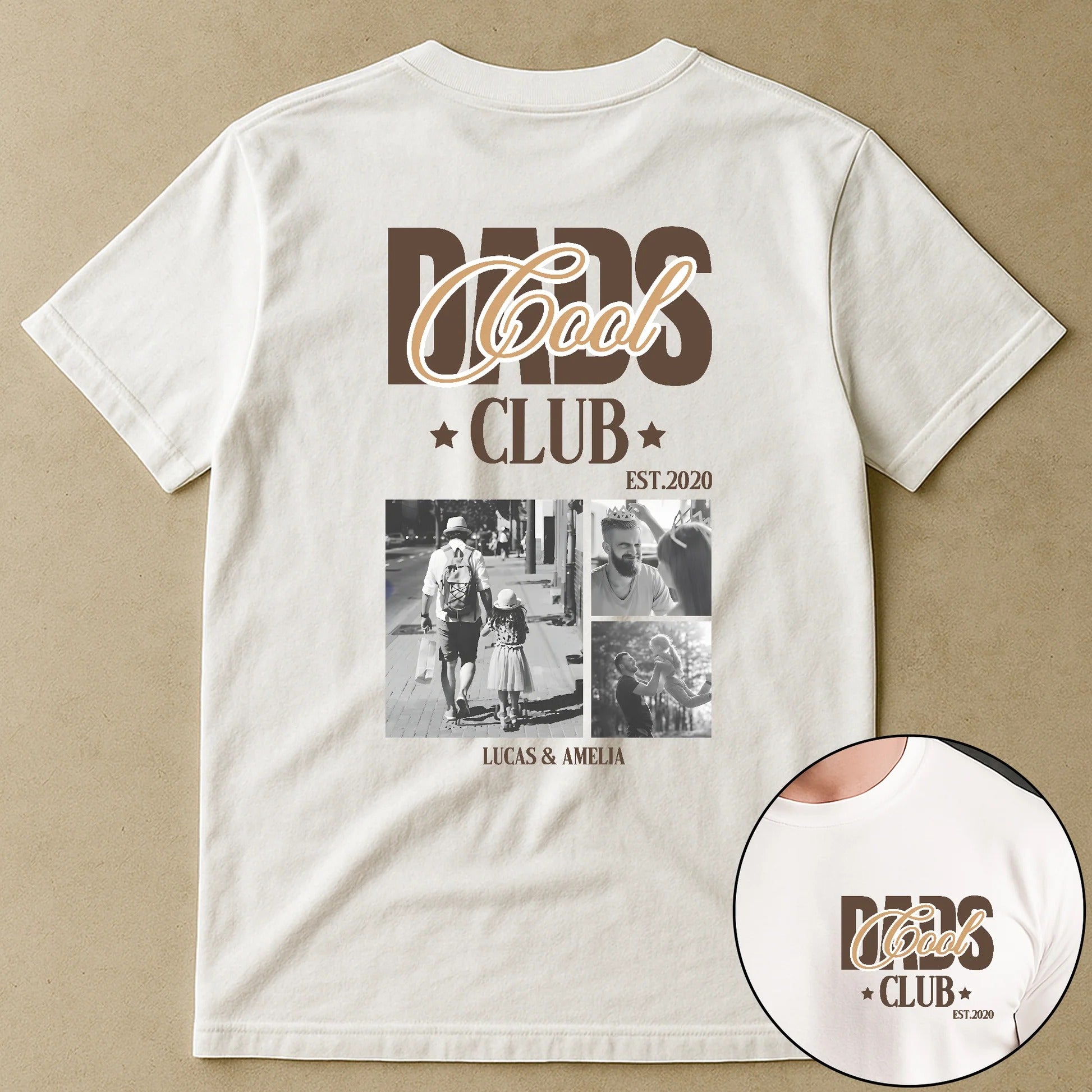 Cool Dad Club Custom Photo - Personalized Shirt-Father's Day Gift