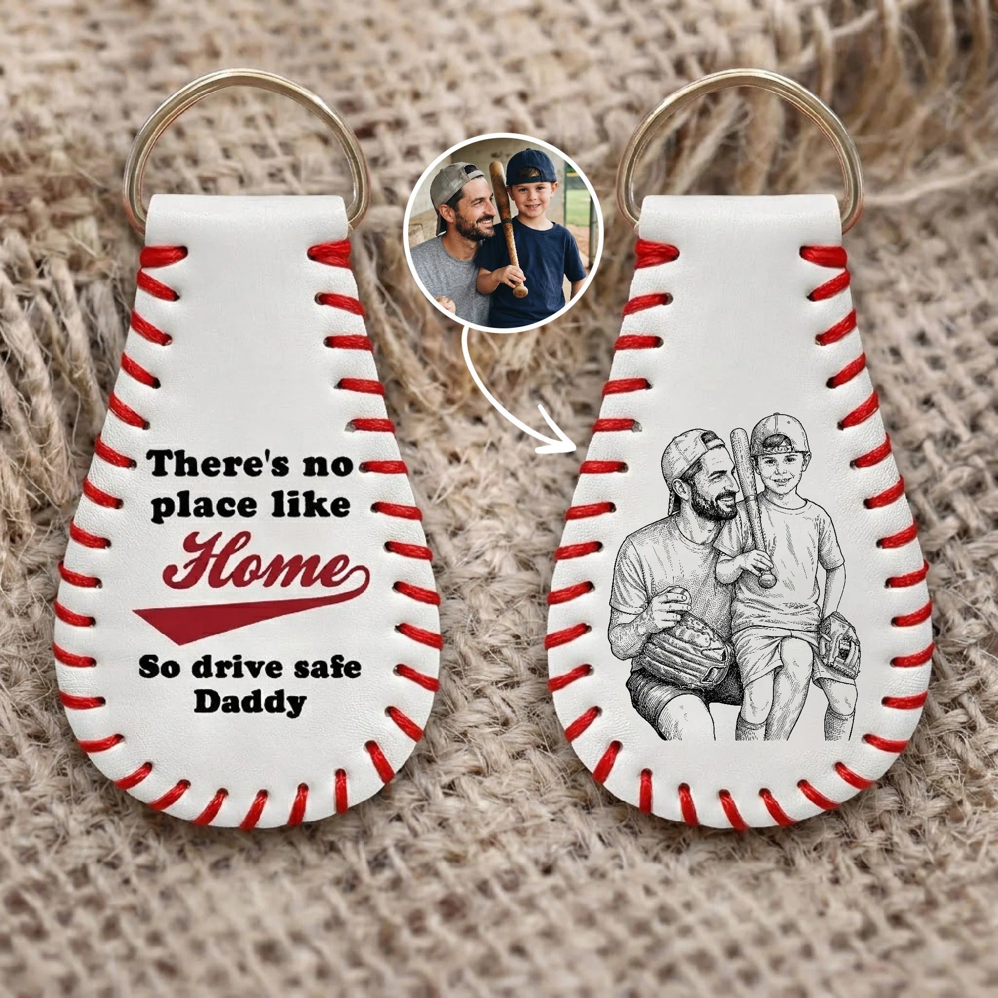 Custom Home Keychain Gift for Dad Personalized Father's Day Gift