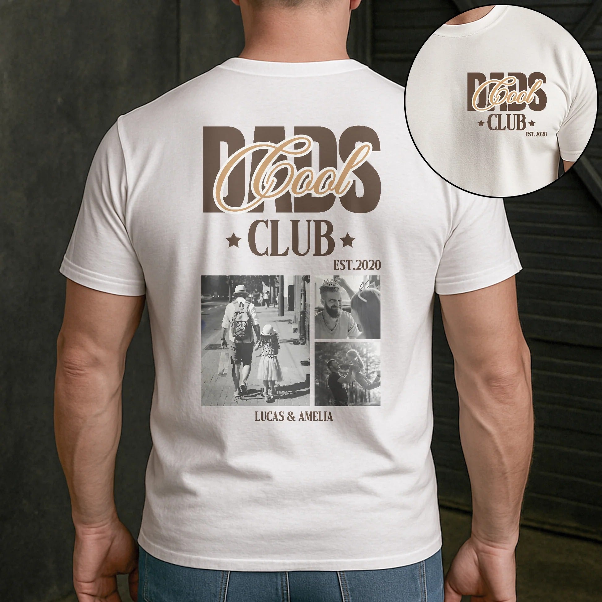 Cool Dad Club Custom Photo - Personalized Shirt-Father's Day Gift