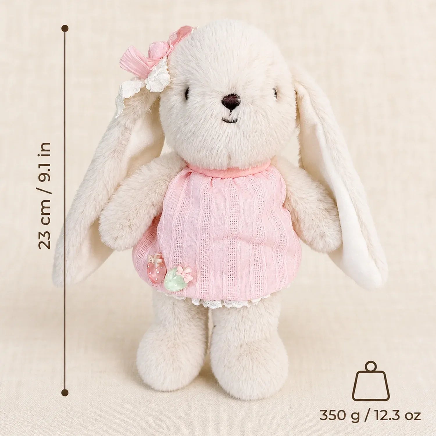 Personalized Bunny Plush, Custom Embroidered Name Stuffed Rabbit, Cute Personalized Gift for Kids & Girls