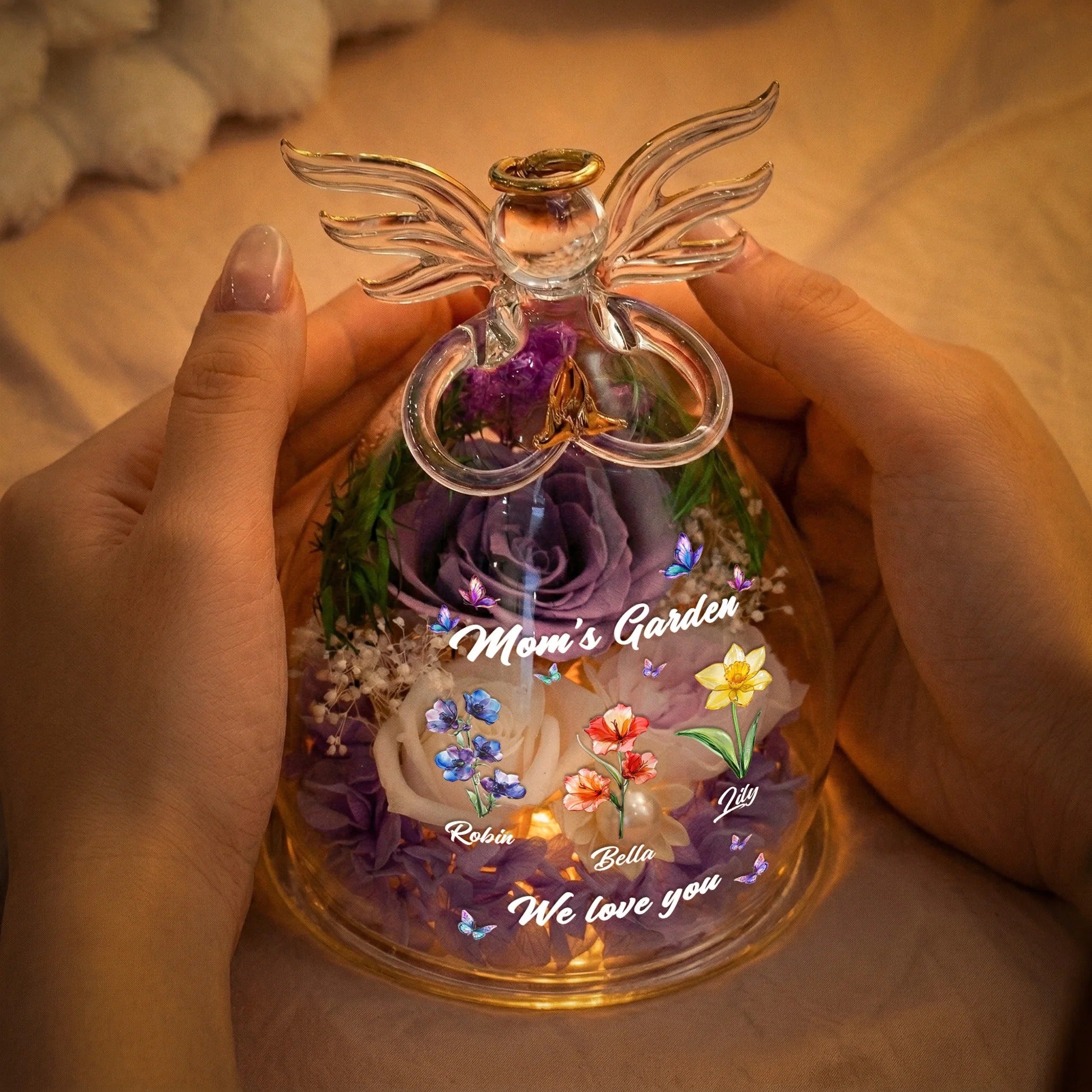 Mom's Garden, Grandma's Garden Personalized Flower In Angel Figurines-Mother's Day Gift