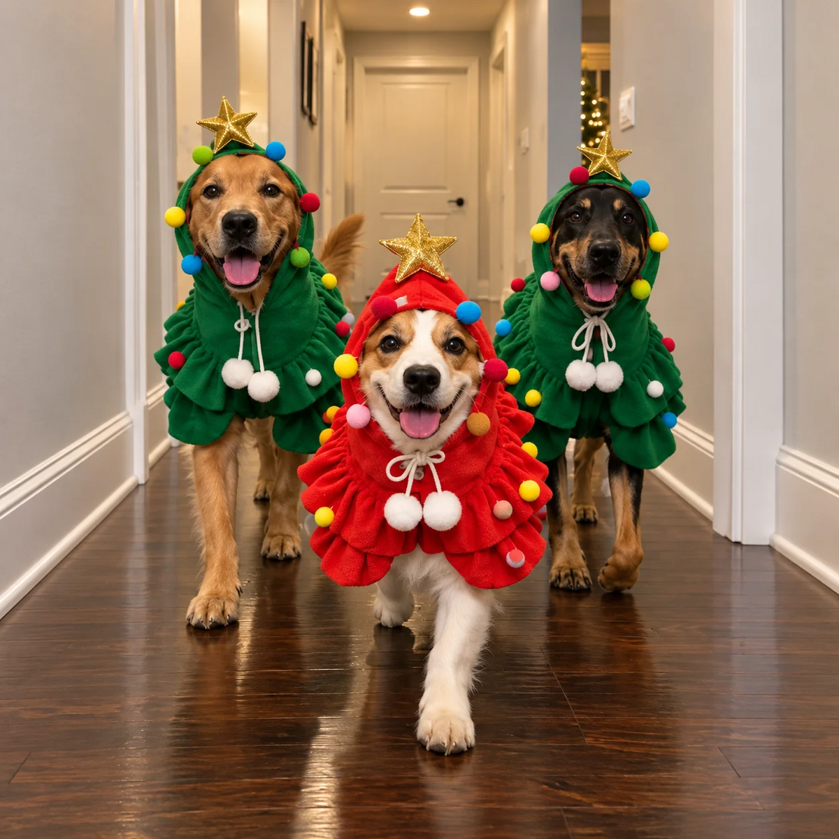 Adorable Christmas Tree Pet Costume — Holiday Dress-Up for Dogs & Cats