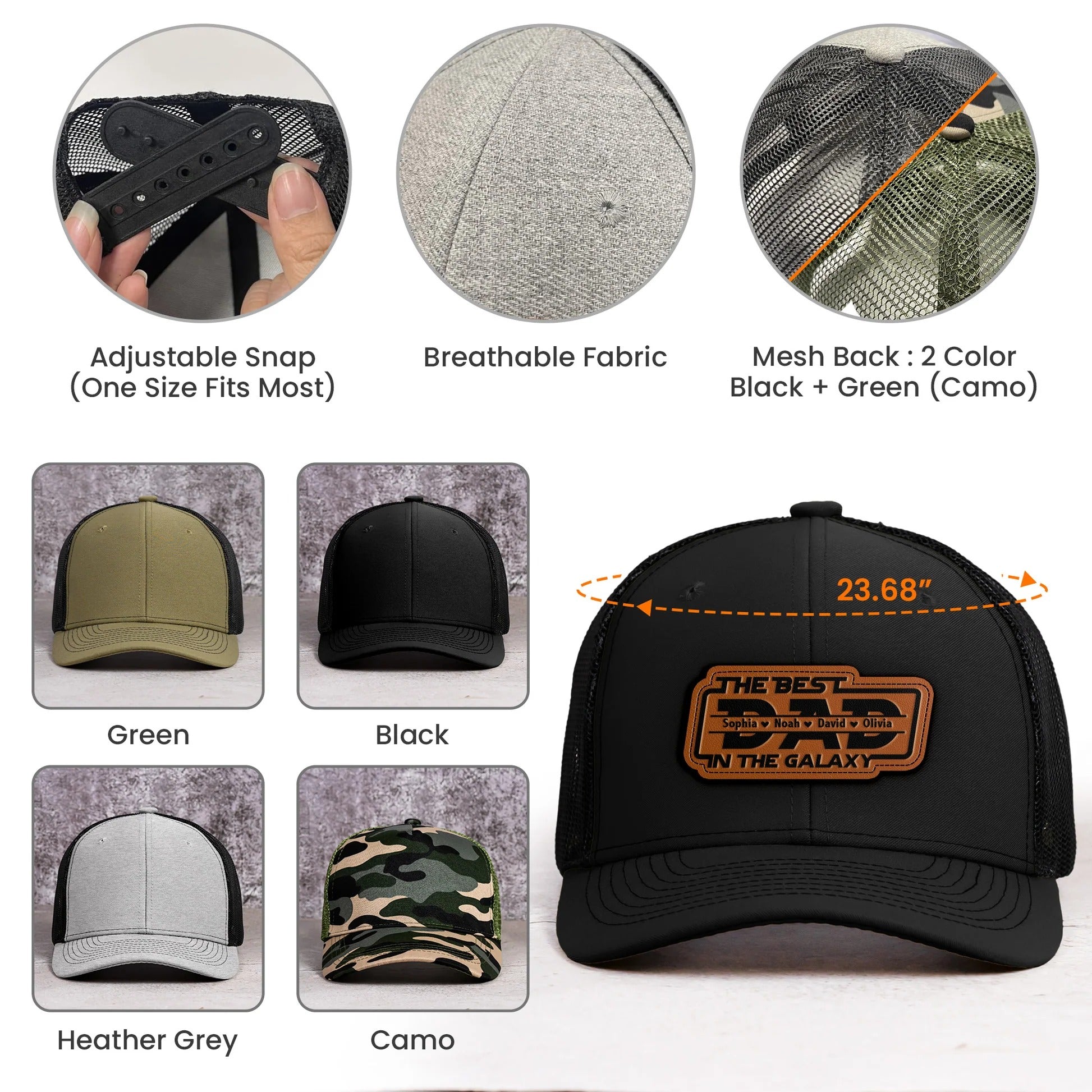 The Best Dad In The Galaxy - Personalized Cap-Father's Day Gift
