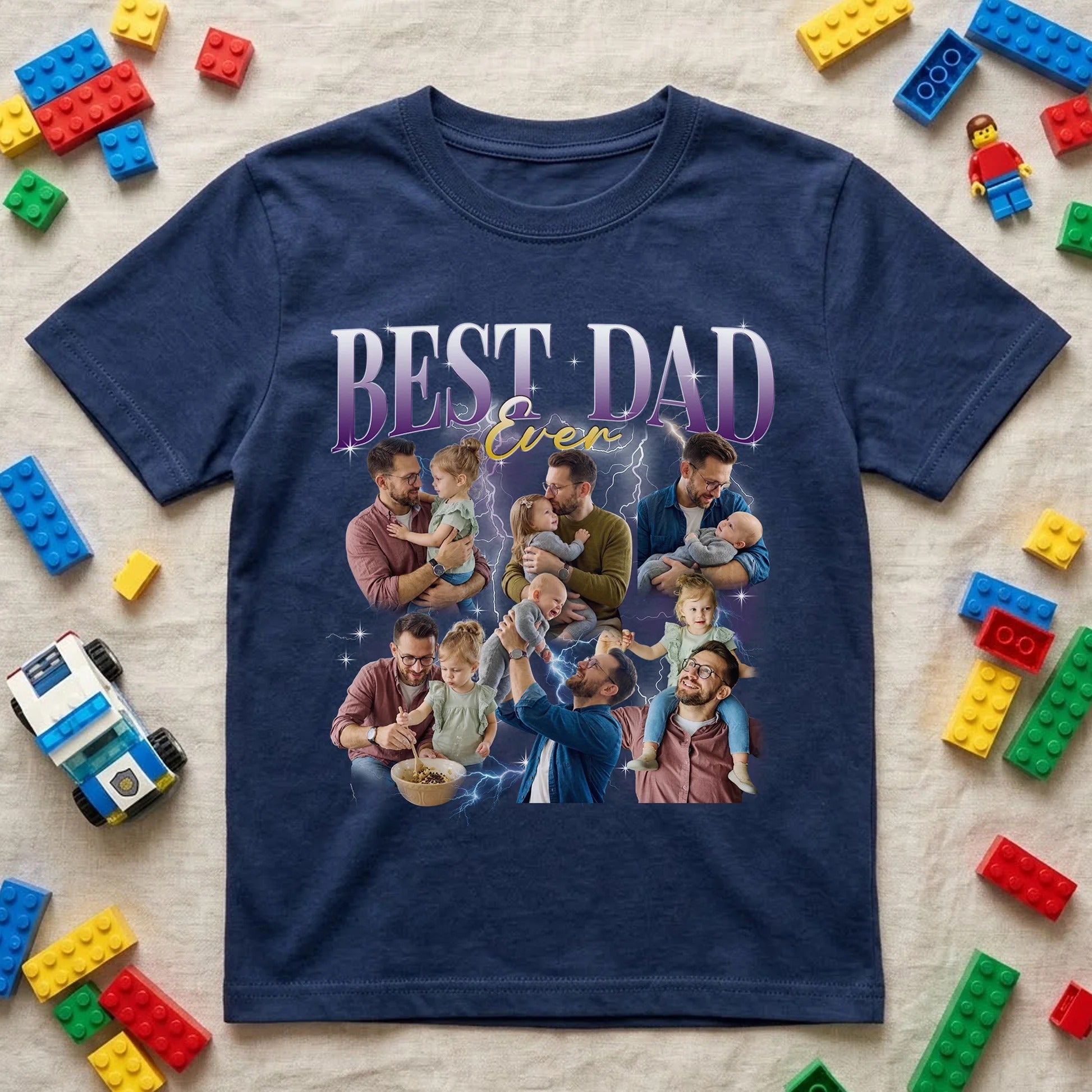 Father's Day Gifts, Best Dad Ever Custom Photo - Personalized Shirt
