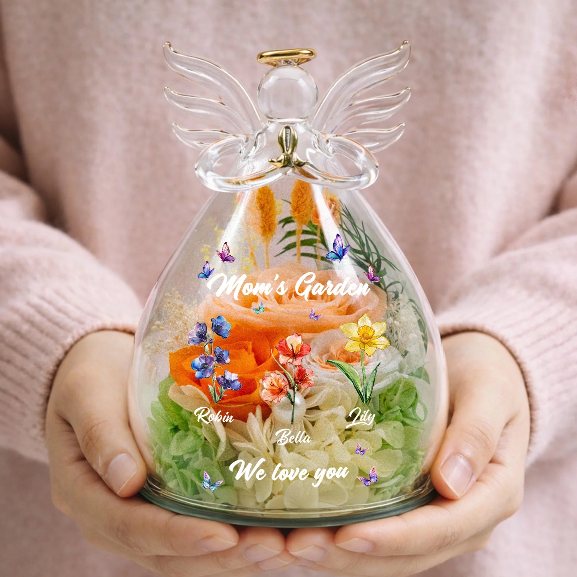 Mom's Garden, Grandma's Garden Personalized Flower In Angel Figurines-Mother's Day Gift