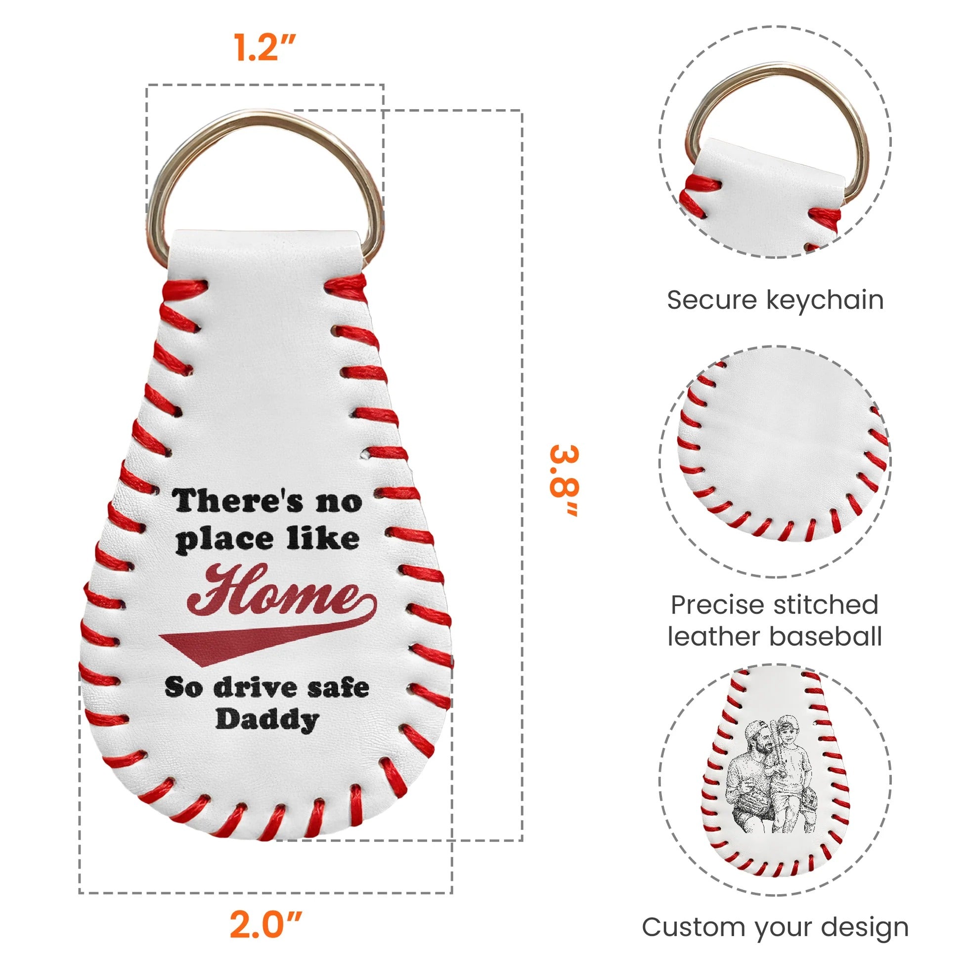 Custom Home Keychain Gift for Dad Personalized Father's Day Gift