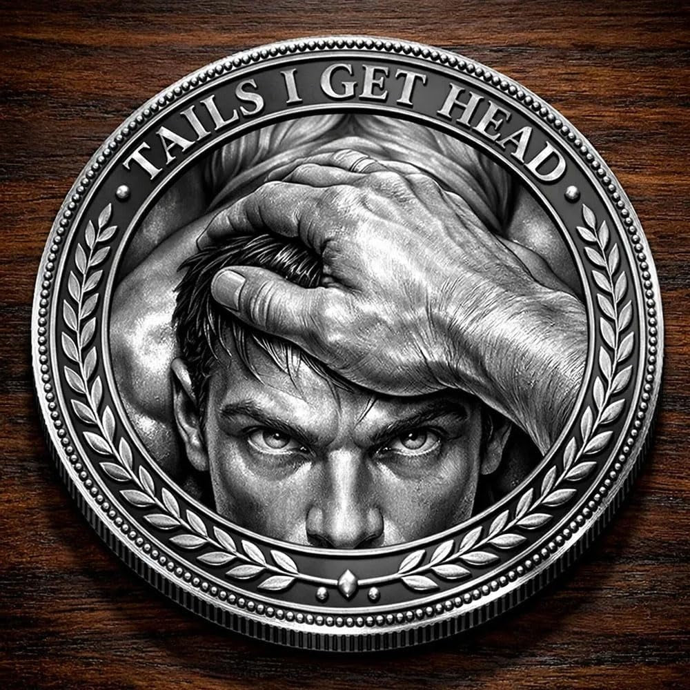Flip for Pride – The Naughty Decision Coin (Heads I Get Tail / Tails I Get Head) – Perfect for Couples & Fun Date Nights