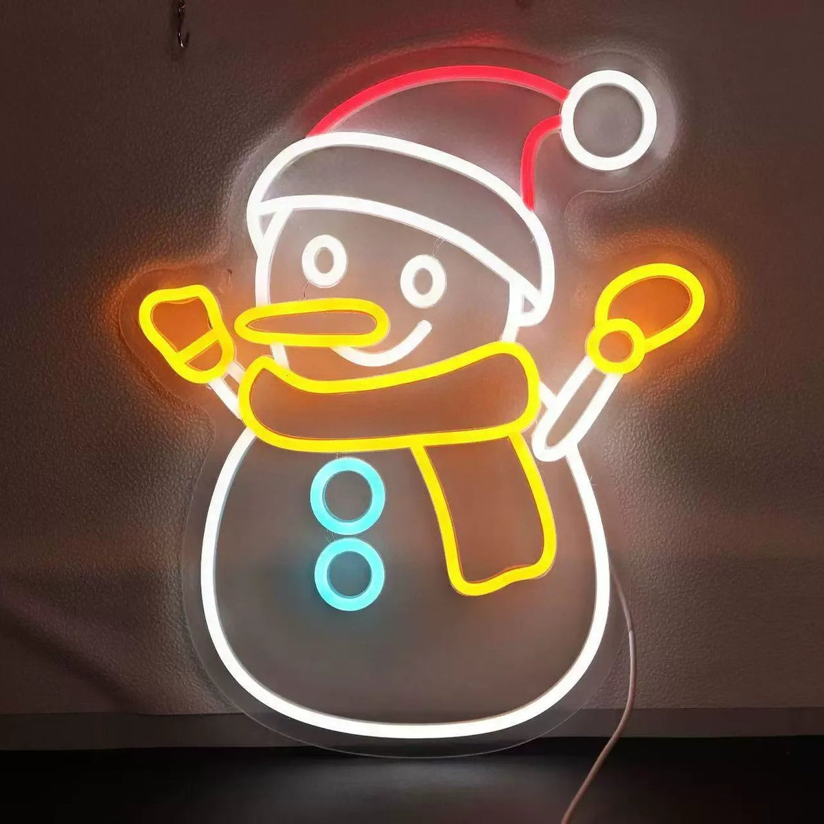 Christmas Santa Neon LED Sign — Merry Christmas Light Up Decor, Holiday Wall Art Gift