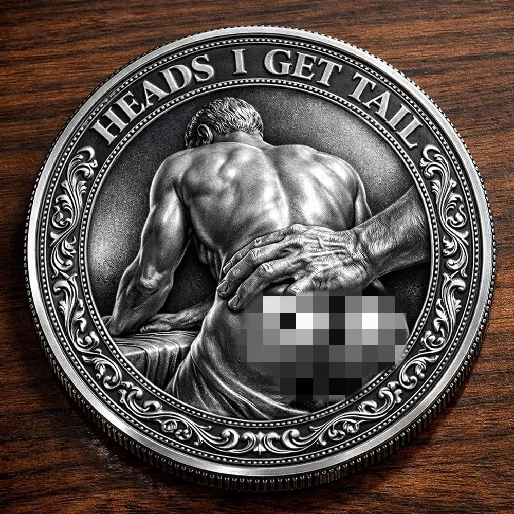 Flip for Pride – The Naughty Decision Coin (Heads I Get Tail / Tails I Get Head) – Perfect for Couples & Fun Date Nights