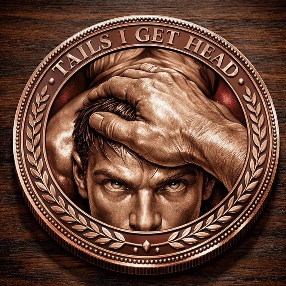 Flip for Pride – The Naughty Decision Coin (Heads I Get Tail / Tails I Get Head) – Perfect for Couples & Fun Date Nights