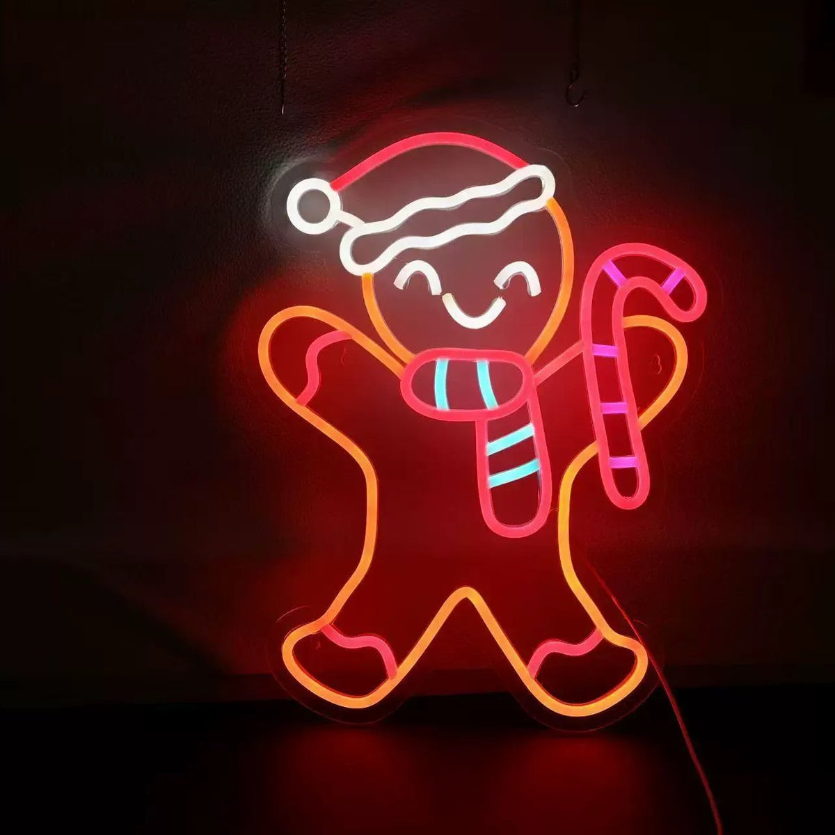 Christmas Santa Neon LED Sign — Merry Christmas Light Up Decor, Holiday Wall Art Gift