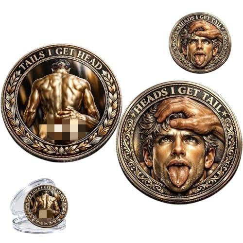 Flip for Pride – The Naughty Decision Coin (Heads I Get Tail / Tails I Get Head) – Perfect for Couples & Fun Date Nights