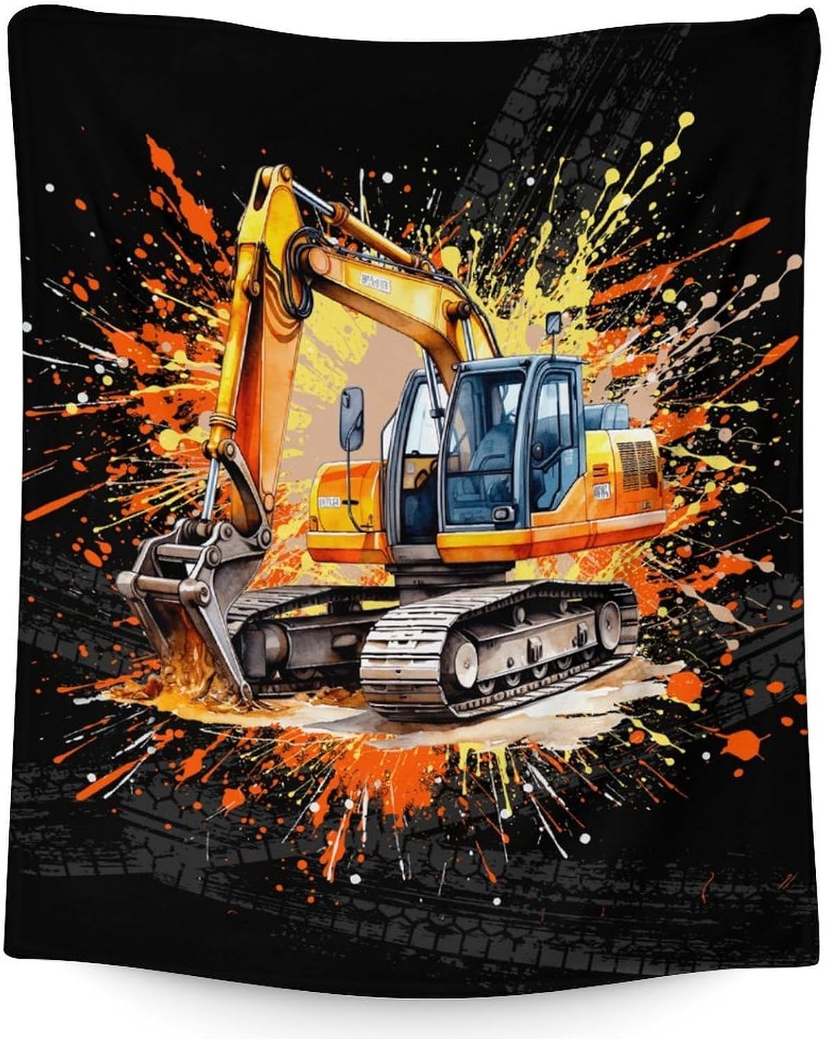Custom Truck Photo Blanket with Color‑Matched Splash Background – Perfect Gift for Truck Drivers’ Families