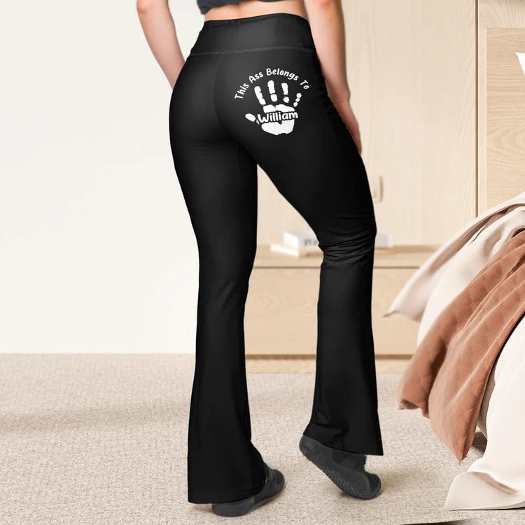 Personalized "This Ass Is Taken" Leggings – Custom Name & Funny Flirty Gift for Couple, Wife, Romantic Christmas, Anniversary or Birthday Present