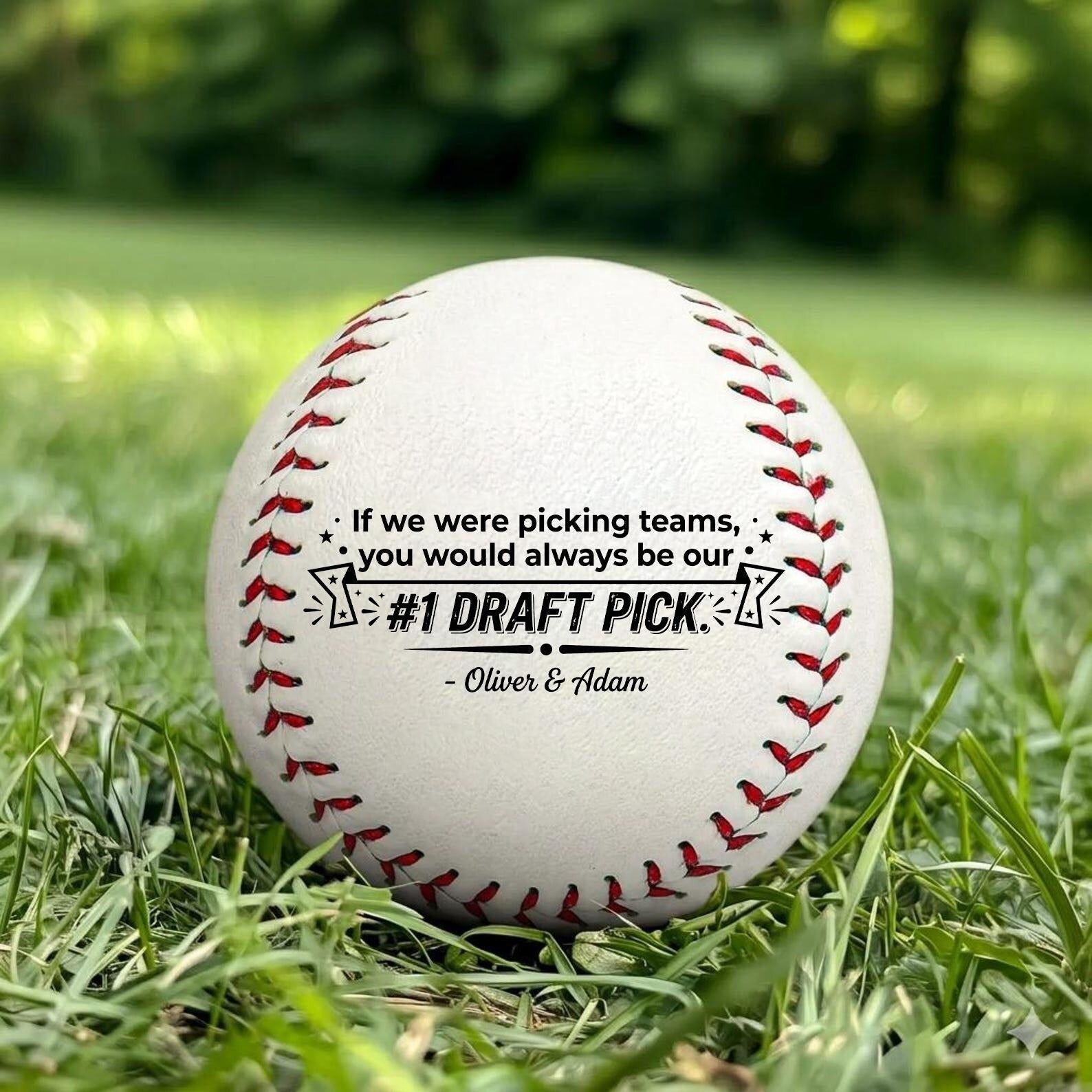 Photo Baseball Gift for Dad | Custom Personalized Best Dad Ever Keepsake, Father’s Day Gift